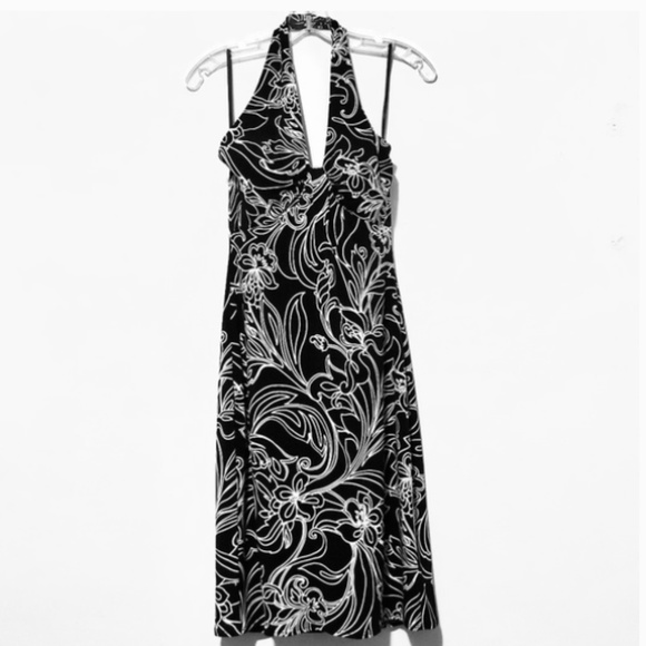 Floral Halter Dress Made in USA - Picture 8 of 8